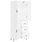 Highboard White 69.5x34x180 cm Engineered Wood 3195915
