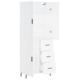 Highboard White 69.5x34x180 cm Engineered Wood 3195915