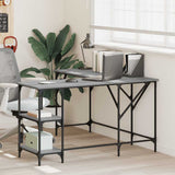 Desk Grey Sonoma 139x139x75 cm Engineered Wood 837590