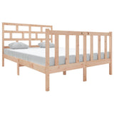 3101328 Bed Frame without Mattress Solid Wood 140x190 cm