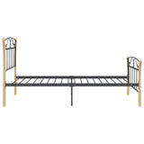 Bed Frame without Mattress Black Metal 100x200 cm 324884