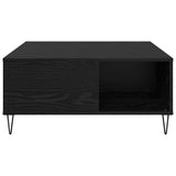 Coffee Table Black Oak 80 x 80 x 36.5 cm Engineered Wood 881668