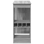 ZNTS Bar Table with Racks Grey Sonoma 90x47.5x103.5 cm Engineered Wood 854342