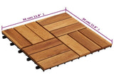 Decking Tile 20 pcs Brown 30 x 30 cm Acacia Hardwood 3444689