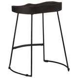 Bar Stools 2 pcs Black 46x38x52 cm Solid Wood Mango 4013529