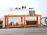 Work Bench Wax Brown 180 x 50 x 80 cm Solid Pine Wood 869967