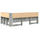 Storage Headboard Concrete Grey 120 cm Engineered Wood 3335480