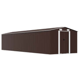 Garden Shed Brown 257x990x181 cm Galvanised steel 47039