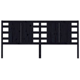 Headboard Black 166x4x100 cm Solid Wood Pine 818784
