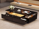 90 x 45 x 35.5 cm Coffee table tray, high-gloss coffee table for the living room, sofa table N605P388084S