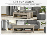 Lift Top Coffee Table w/ Hidden Storage Compartment Open Shelves Lift Tabletop Pop Up Centre Table T3398P343169