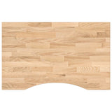 Desk Top Untreated 80x60x2.5 cm Solid Wood Oak Rectangular 4009012