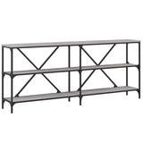 Console Table Grey Sonoma 180x30x75 cm Engineered Wood and Iron 832856