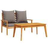 Garden Set with Cushion Solid Wood Acacia 366382