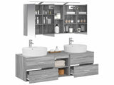 Bathroom Furniture Set 4 pcs Grey Sonoma 3406900