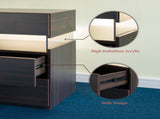 LED Nightstands Acrylic Board LED Bedside Tables for End Table with 3 Drawer Dresser for T3272P287616
