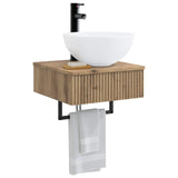 Wall-Mounted Wash Basin Artisan Oak 40 x 41 x 40.5 cm 890187