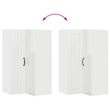 Wall Corner Cabinet LUCCA High Gloss White 57 x 57 x 100 cm 885169