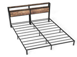 150cm200cm King Metal Bed Frame with RGB Smart LED Lights & Storage Headboard, Heavy Duty 363kg T6135P515917