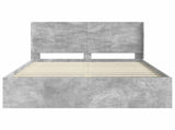 Bed Frame with Storage and Headboard Concrete Grey 120 x 200 cm 3413872