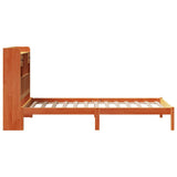 Bookcase Bed without Mattress Wax Brown 75x190 cm Small Single Solid Wood Pine 3321636