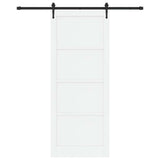 Sliding Door ORKDAL 93 x 232 cm Engineered Wood White and Black 3450276