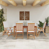 Garden Chair 6 pcs Brown and White 57 x 71.5 x 104 cm 3375770