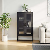 Highboard Black 68x39x123 cm Steel 853356