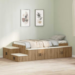Storage Bed Frame with Drawer Artisan oak 244 x 127 x 53.5 cm 3335580