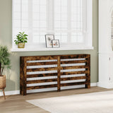 ZNTS Radiator Cover Smoked Oak 175x20x82 cm Engineered Wood 852712