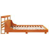 Bed Frame without Mattress Wax Brown 200x200 cm Solid Wood Pine 3306410
