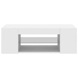 TV Cabinet with LED Lights White 90x39x30 cm 804238