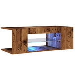 ZNTS TV Cabinet with LED Lights Old Wood 90x39x30 cm Engineered Wood 856325