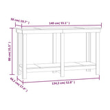 Work Bench Honey Brown 140x50x80 cm Solid Wood Pine 822509