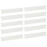 Garden Cover Profile 10 pcs 100 x 5 x 15 cm Steel White 8012937