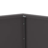 Planter 2 pcs Black 50 x 50 x 40 cm Steel 884053