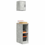 ZNTS Garage Cabinets 2 pcs Concrete Grey Engineered Wood 3328263