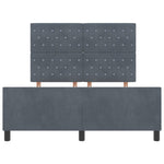 ZNTS Bed Frame Dark Grey 160x200 cm Velvet 3344886