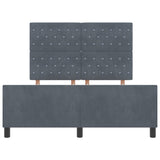 ZNTS Bed Frame Dark Grey 160x200 cm Velvet 3344886