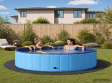 Pool Ground Mat 16 pcs 235 cm Round EVA Foam Black 42042633