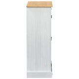 Shoe Cabinet with Door White 86 x 38.5 x 108 cm Solid Pine Wood 42024951