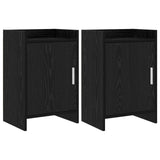 Bedside Tables 2 pcs Black Oak 40 x 30 x 60 cm Engineered Wood 8011014