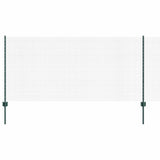 Welded Wire Fence with Posts 50 x 1 m PVC-Coated Steel Green 3336516