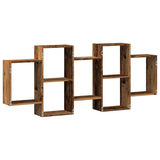 Wall Shelf Old Wood 159x18x65 cm Engineered Wood 853216