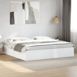 Bed Frame without Mattress White 200x200 cm 3280986