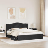 Bed Frame with Drawer Black 180 x 200 cm Engineer Wood 3413388