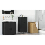 Bathroom Cabinet with Drawer with Door Black 39.5 x 36 x 88 cm 883395