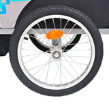 Bike Trailer Grey and Blue 30 kg 91373