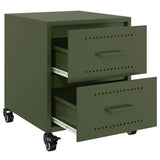 ZNTS Bedside Cabinet Olive Green 36x39x43.5 cm Steel 846634