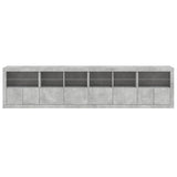 Sideboard with LED Lights Concrete Grey 283x37x67 cm 3209019